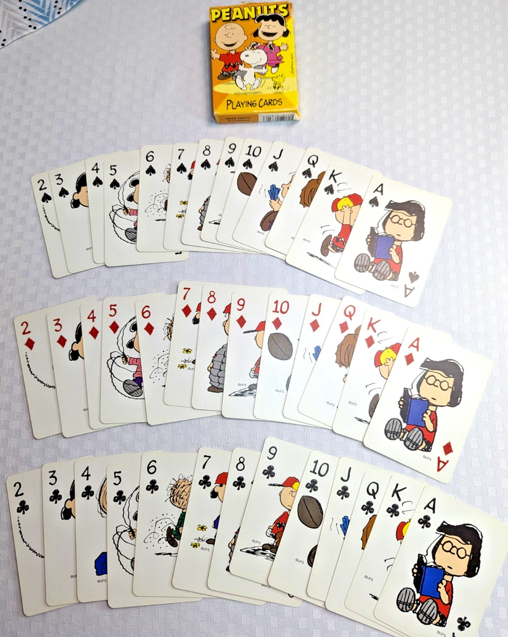 Vintage Hoyle Peanuts, Snoopy, Charlie Brown Playing Cards - Full Set Open Box